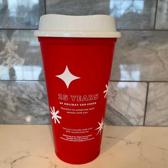 Starbucks 2022 Red Cup Holiday Limited Edition 25 Years Collectors Item NEW - Picture 4 of 8